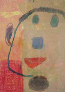 Wax crayon coloring by Mika.