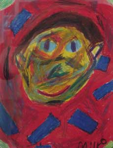 Wax crayon coloring by Sanni.