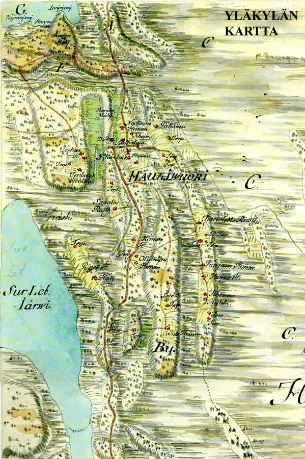 historical map of Saksala -yl�kyl�n kartta