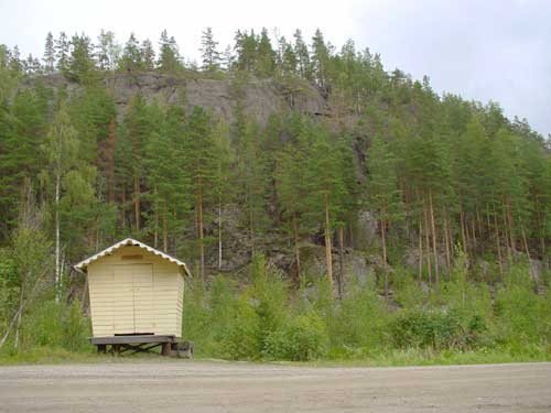 A traditional milk cabin near the road, not longer in use.