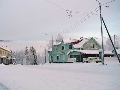 The center of Haukivuori in winter time.