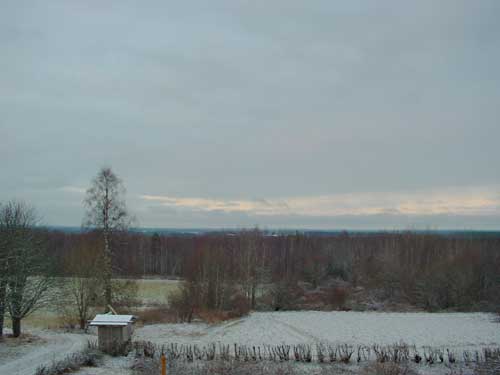 Fields at the backside of the art center at the beginning of the winter.